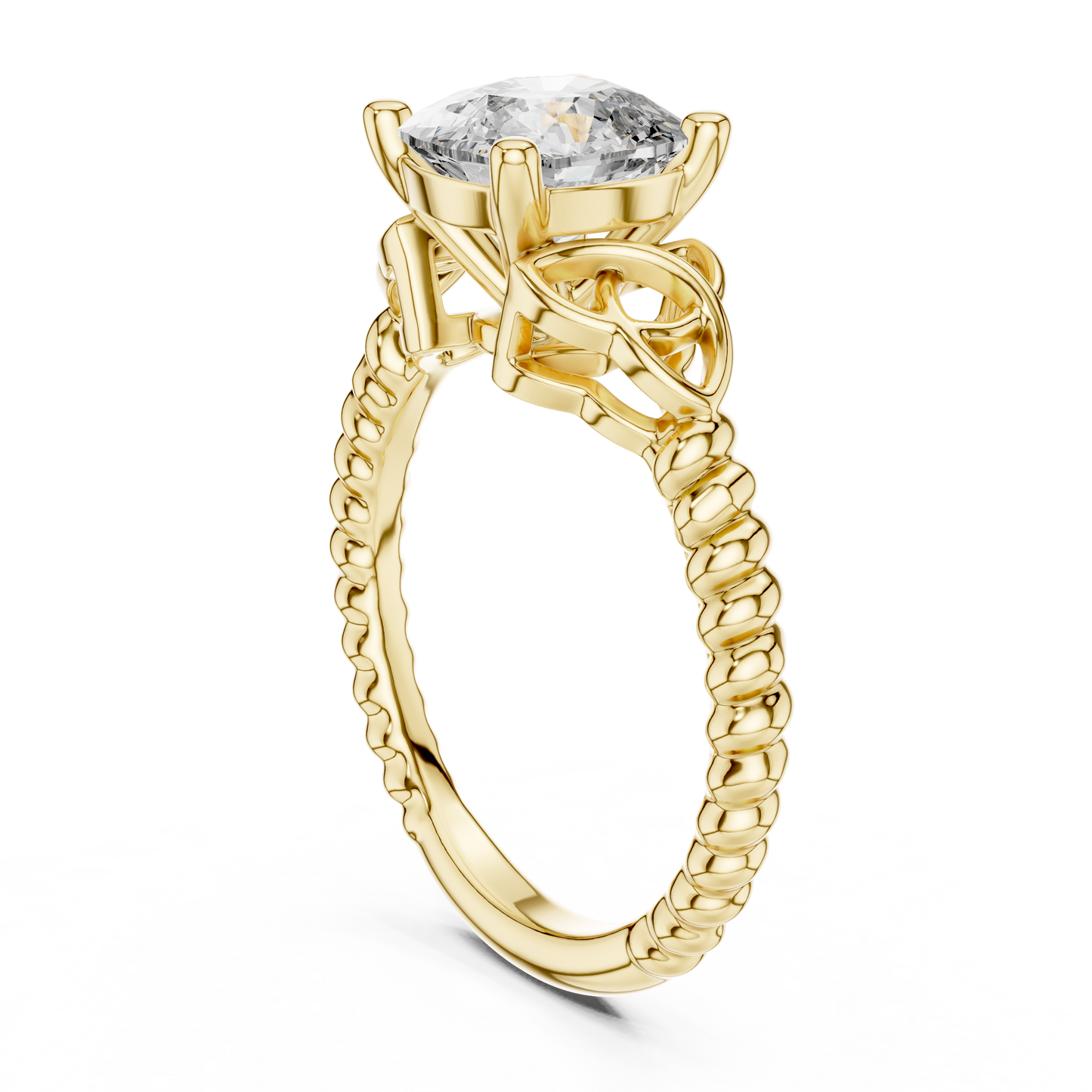 2.43Ct EtheriaArc™ Cushion Solitaire Ring – Air-Lift Setting • Clean Contour Silhouette