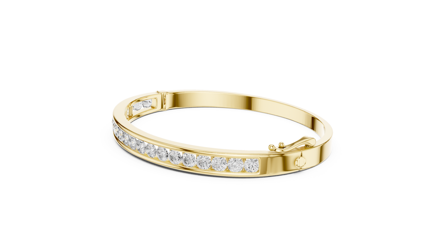 Ethereal Diamond Channel | Gold Silver Rose | Modern Luxury Bracelet Combo Collection