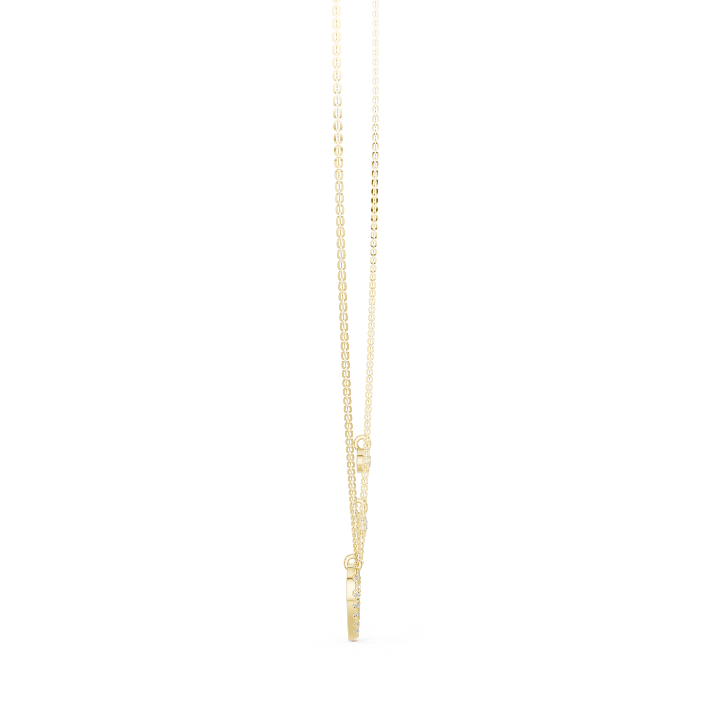 Infinity Love Heart | Dangling Bezel Diamonds | Minimal Bridal Fine Jewelry Set