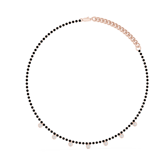 Noir Luminance Mangalsutra | Diamond Charm Chain | Premium Minimalist Bridal Gold Necklace