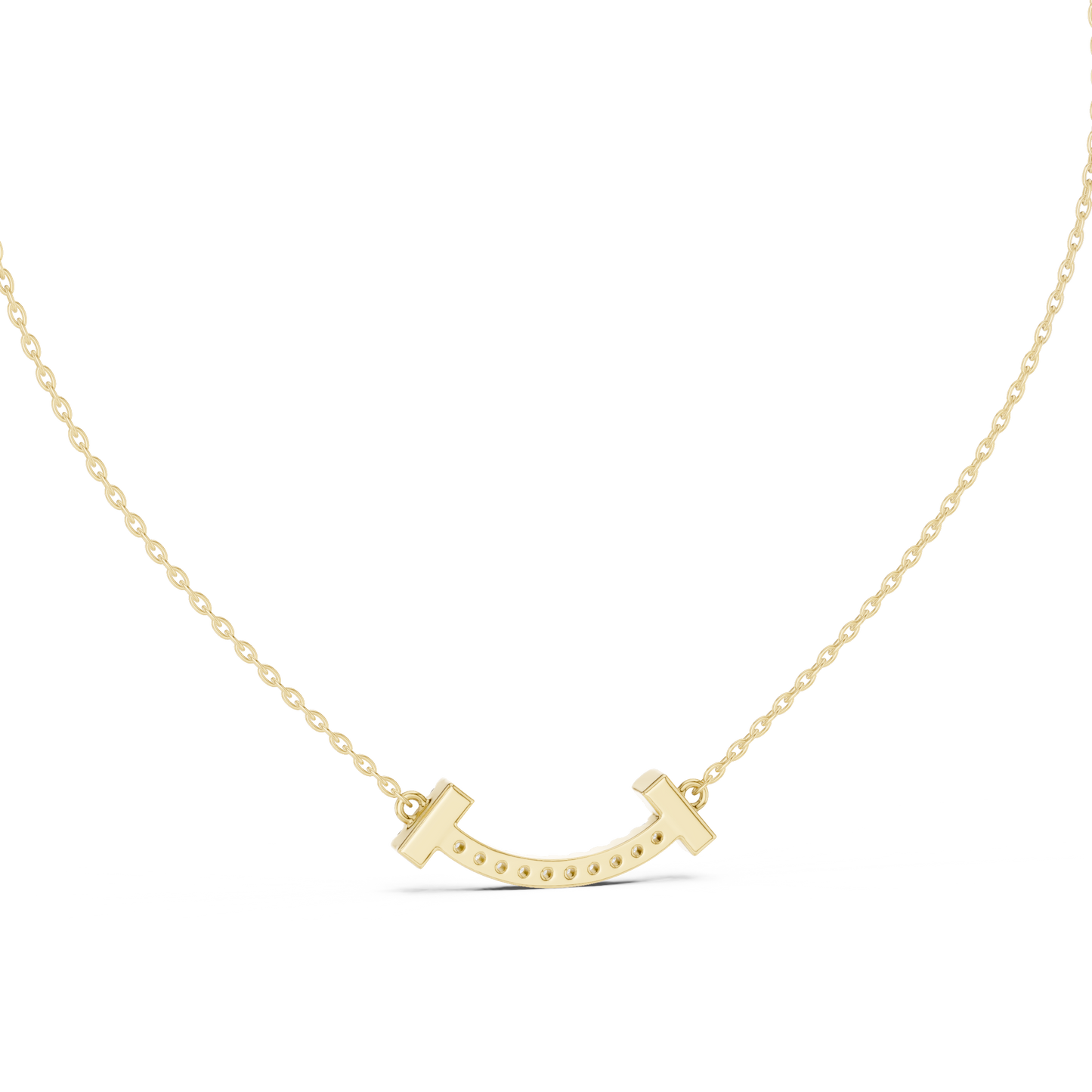 Curved Diamond Bar Pendant Modern Minimal Jewelry Design 925 Sterling Silver Timeless Luxury Necklace