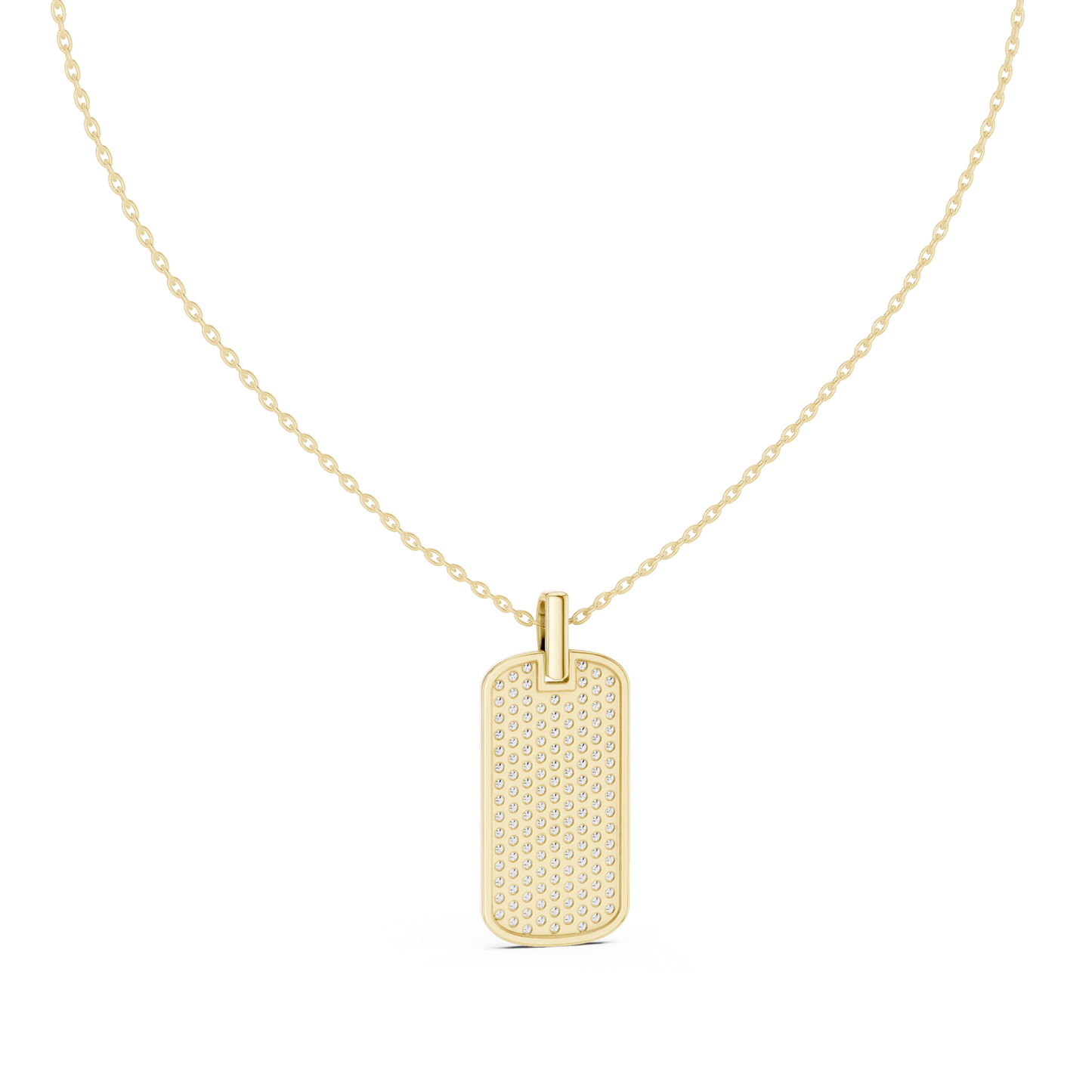 Exquisite Diamond Tag Pendant | Flawless Gold Metal Shine | Pure Luxury With Bold Identity