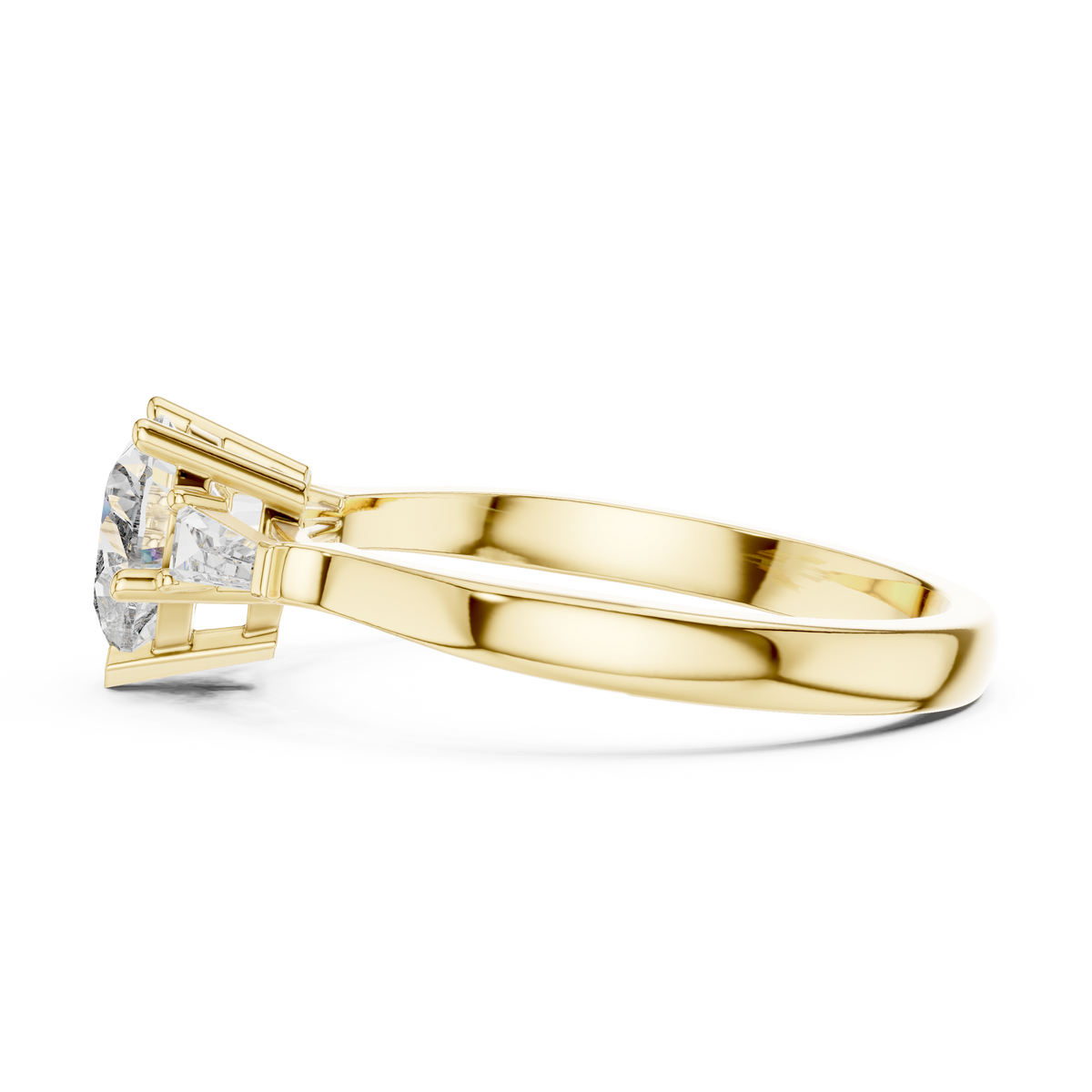 Minimalist Gold Ring Velvet Box Perspective