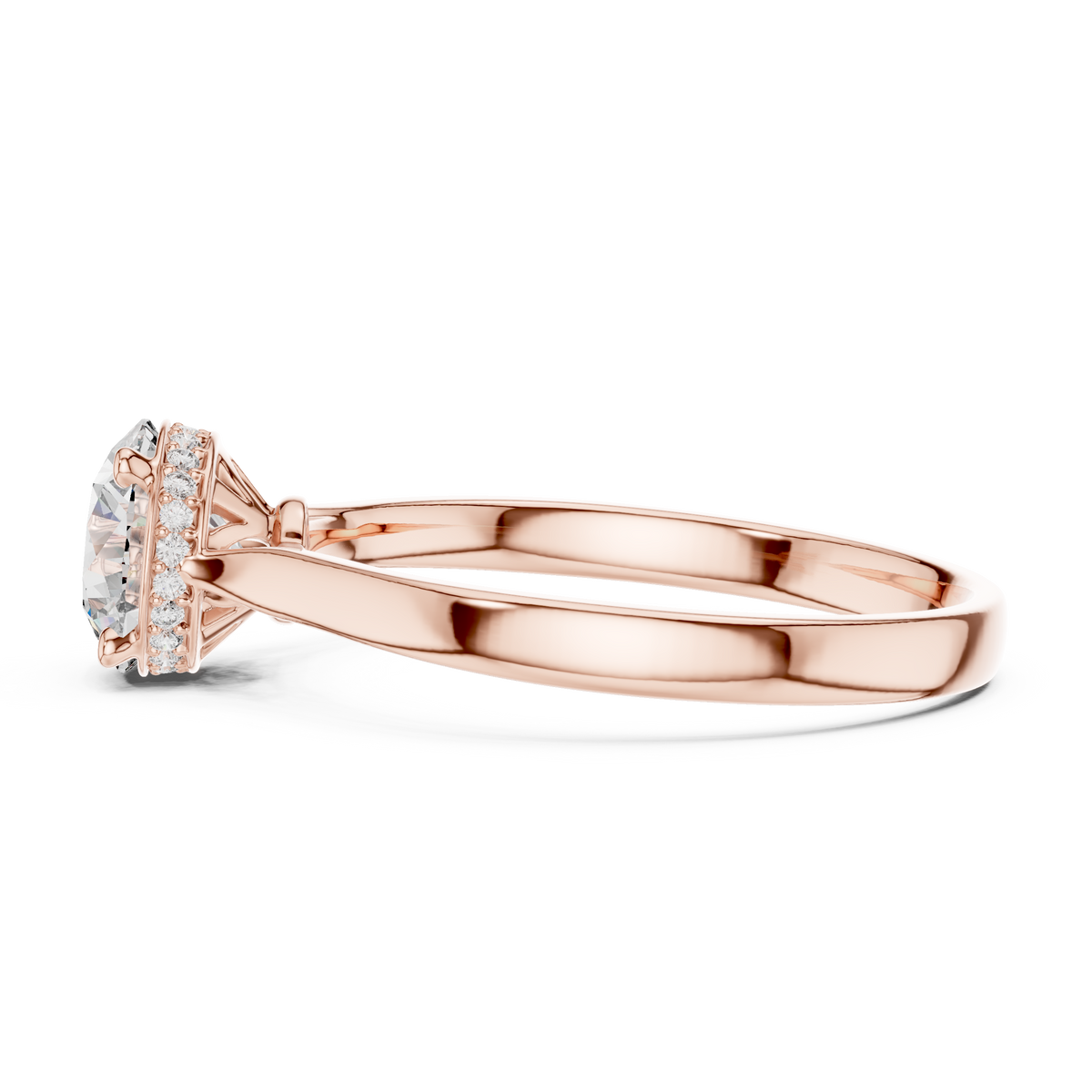 On hand perspective showing the 14K Gold Lab Diamond Solitaire Ring worn gracefully on a model's finger. Demonstrates proportional scale, comfortable band thickness, and radiant sparkle suitable for wedding proposals, daily wear, or special anniversary celebrations.
