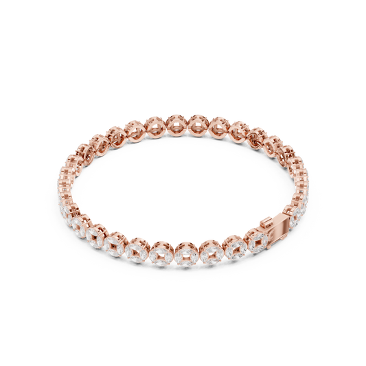 Street Style Diamond Halo Tennis Bracelet Luxury Iced Power Wristwear - High End Diamond Tennis Link Bracelet Men’s Iced Luxury Statement