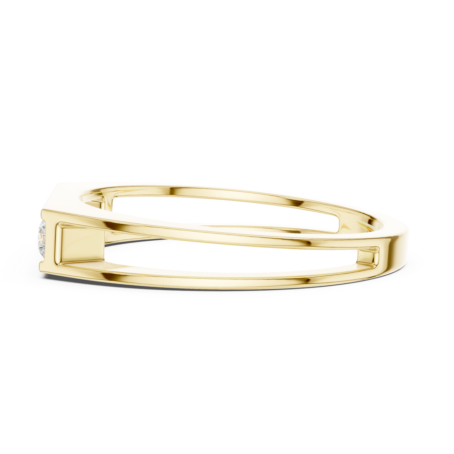 Exclusive Bar Diamond Ring | Rose Gold White Gold | Yellow Gold Unisex Wedding Band