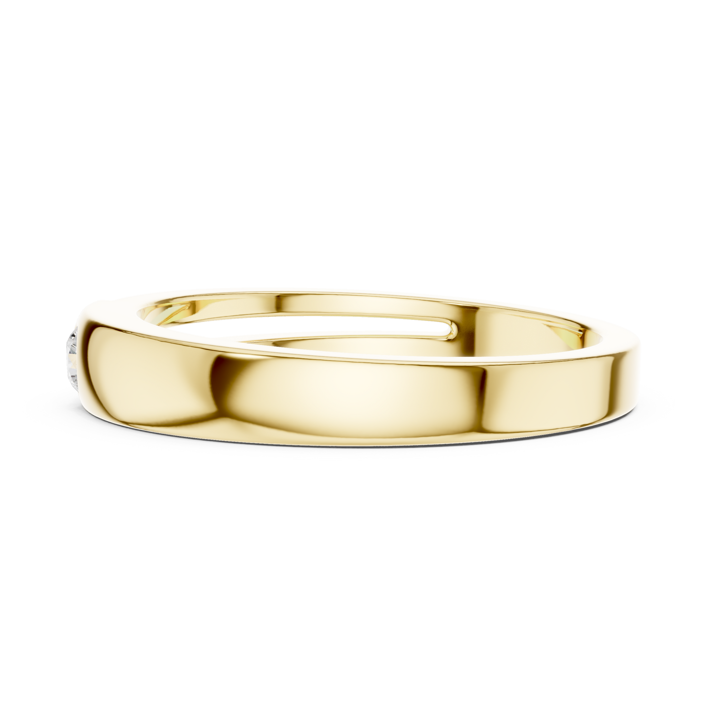 Contemporary Sleek Diamond Band | Perfect Comfort Fit Ring | Exclusive Gold Rose White