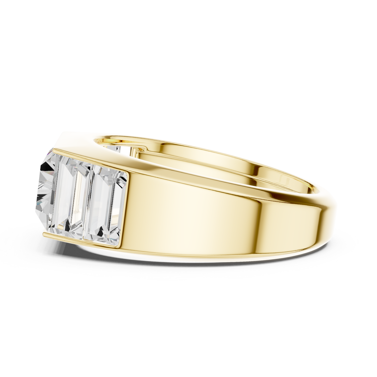 Elegant rose gold baguette diamond ring with bold modern craftsmanship timeless luxury appeal