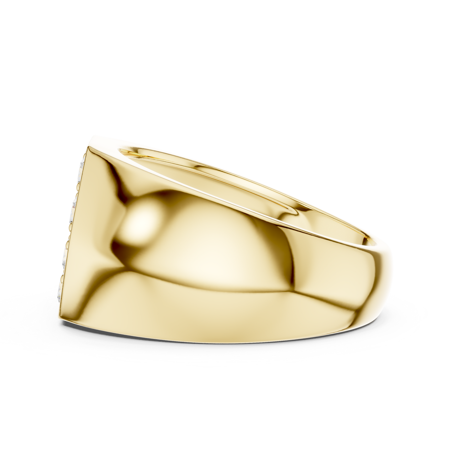 Luxury diamond signet ring - in gold rose silver - finish for bold modern style-premium-crafted-elegant-timeless-luxury-jewelry-exclusive