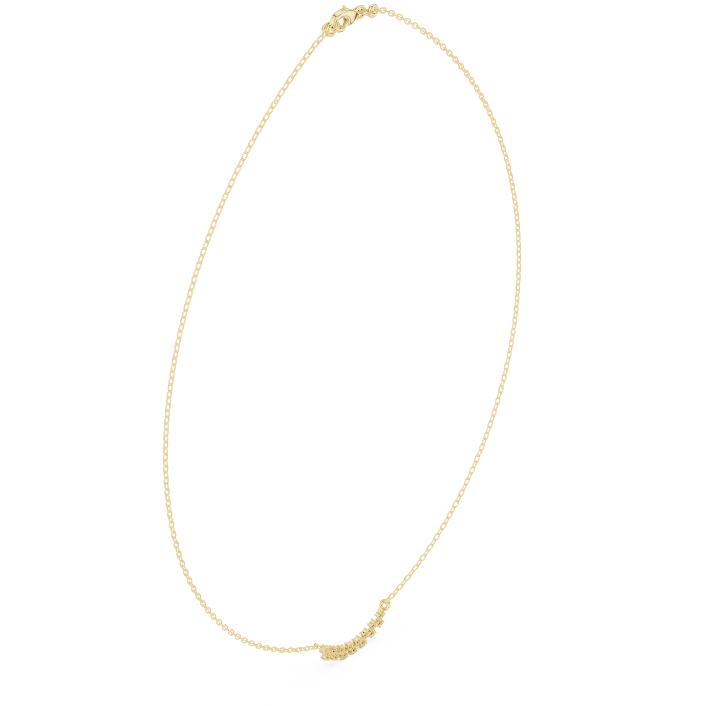 Heavenly Diamond Flow Necklace | Delicate Gold Curve | Premium Minimal Jewelry Piece