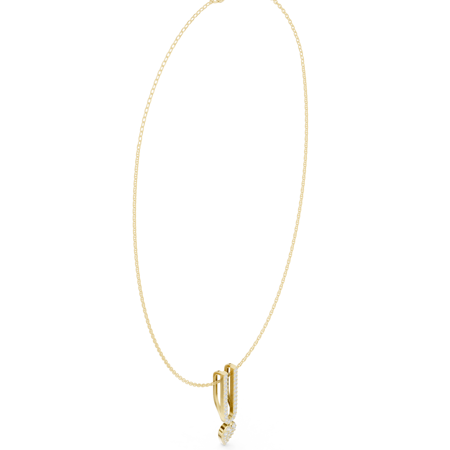 Urban Grace Diamond Pendant | Contemporary Fine Jewelry Look | Exclusive Silver Necklace For Elite Styling