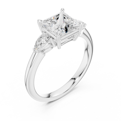 Top View Princess Cut Engagement Ring