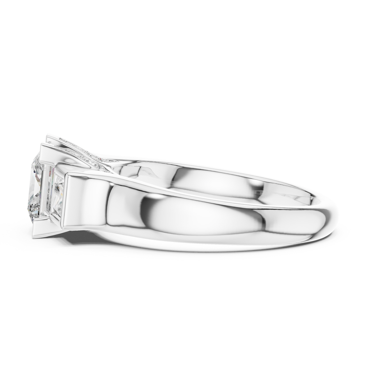 Velvet box open perspective showing the ring nestled comfortably inside the packaging ensuring customers that HB Prestige Jewels provides secure and beautiful presentation for every purchase making it a ready to give premium gift for her.