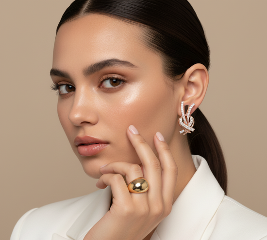 Luxe Knot Twist Diamond Earrings – A Timeless Glam Statement by HBPrestige Jewels