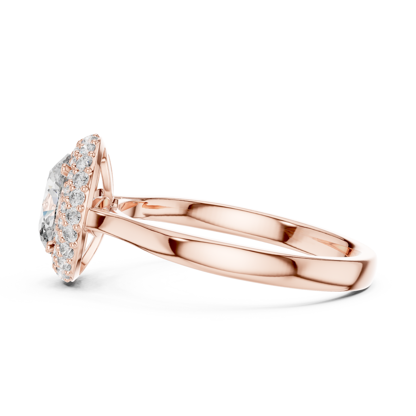 1.10CtOval Halo Lab-Grown Diamond Ring - Timeless Sparkle - Modern Luxury - Made to Impress.
