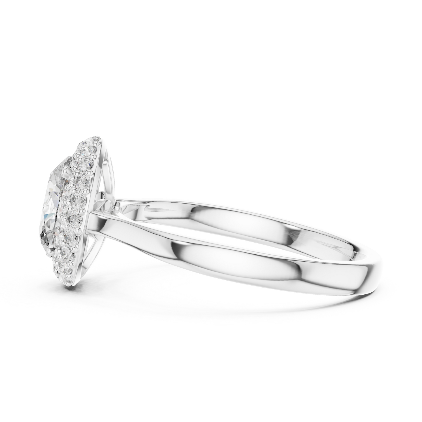 1.10CtOval Halo Lab-Grown Diamond Ring - Timeless Sparkle - Modern Luxury - Made to Impress.