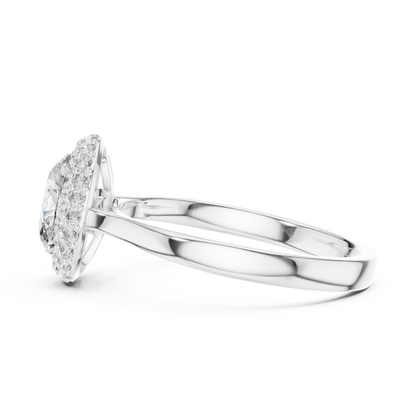 1.10CtOval Halo Lab-Grown Diamond Ring - Timeless Sparkle - Modern Luxury - Made to Impress.