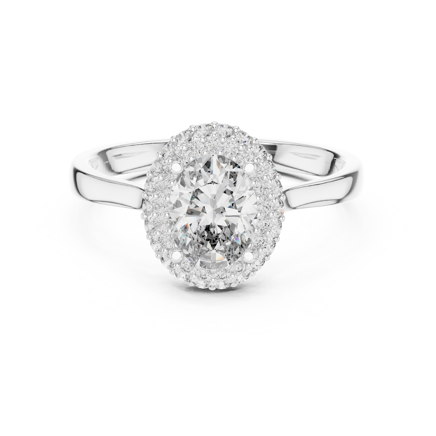1.10CtOval Halo Lab-Grown Diamond Ring - Timeless Sparkle - Modern Luxury - Made to Impress.