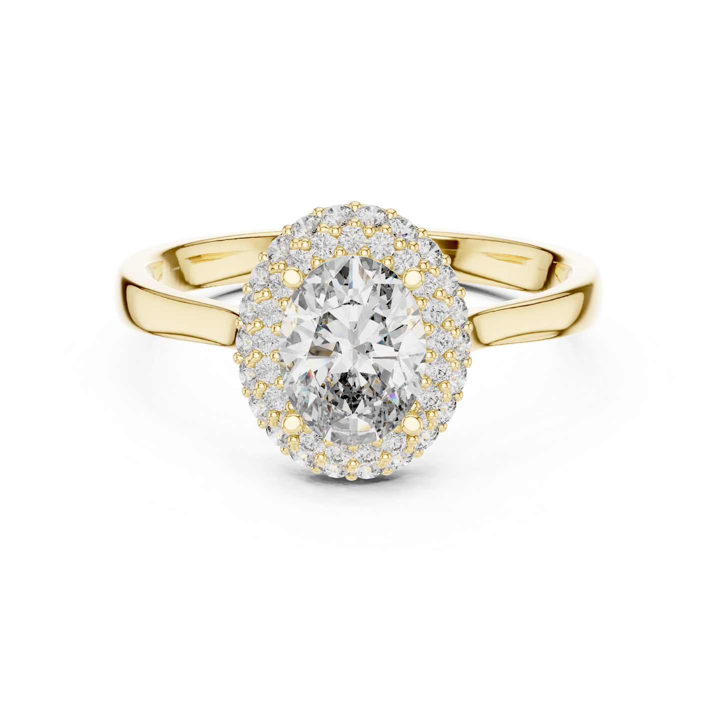 1.10CtOval Halo Lab-Grown Diamond Ring - Timeless Sparkle - Modern Luxury - Made to Impress.