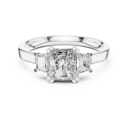 1.00Ct Radiant Center Diamond Ring | Knife Edge Band | Create Moments That Matter