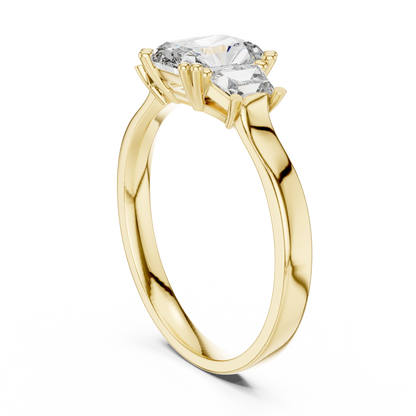 1.00Ct Radiant Center Diamond Ring | Knife Edge Band | Create Moments That Matter