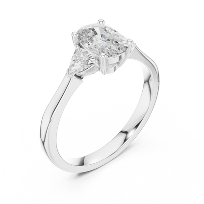 1.00Ct Cushion brilliance gently sparkles – created wholeheartedly for eternal love- Curved Chevron Design