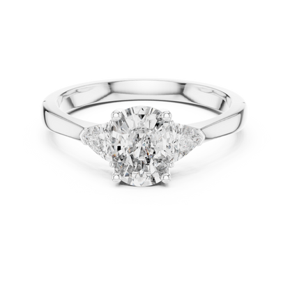 1.00Ct Cushion brilliance gently sparkles – created wholeheartedly for eternal love- Curved Chevron Design