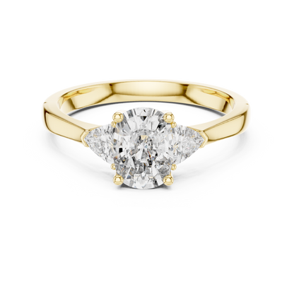 1.00Ct Cushion brilliance gently sparkles – created wholeheartedly for eternal love- Curved Chevron Design