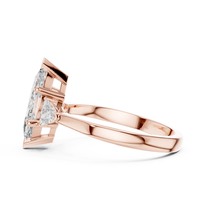 1.00Ct Exquisite Marquise Sparkle - Marquise Accent Beauty - Elegant Ring She Will Love