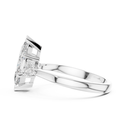1.00Ct Exquisite Marquise Sparkle - Marquise Accent Beauty - Elegant Ring She Will Love