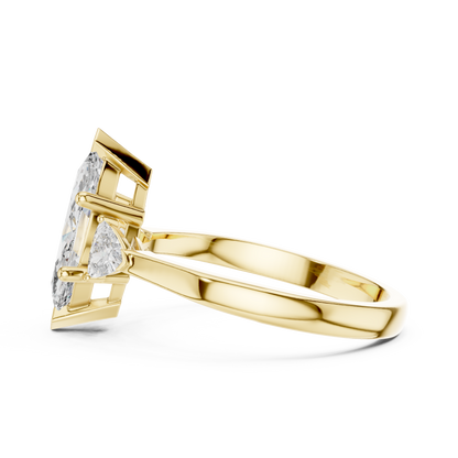 1.00Ct Exquisite Marquise Sparkle - Marquise Accent Beauty - Elegant Ring She Will Love