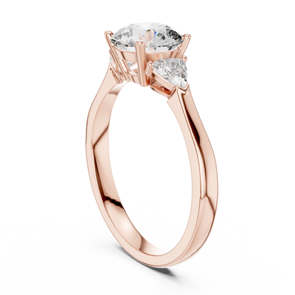 1.00CtClassic Three-Stone Round Lab-Grown Diamond Ring – Timeless Elegance, Modern Brilliance