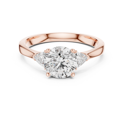 1.00CtClassic Three-Stone Round Lab-Grown Diamond Ring – Timeless Elegance, Modern Brilliance