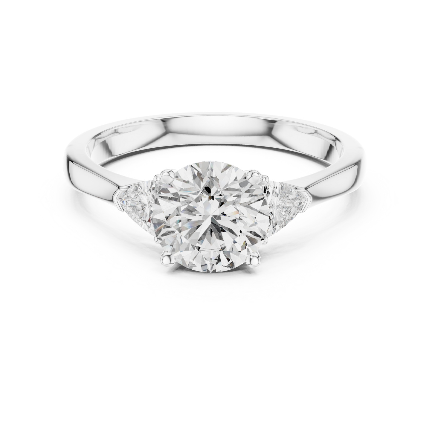 1.00CtClassic Three-Stone Round Lab-Grown Diamond Ring – Timeless Elegance, Modern Brilliance