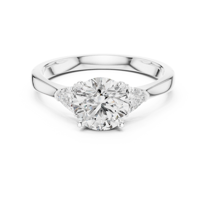 1.00CtClassic Three-Stone Round Lab-Grown Diamond Ring – Timeless Elegance, Modern Brilliance