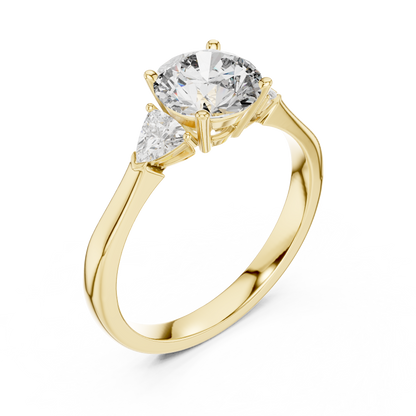 1.00CtClassic Three-Stone Round Lab-Grown Diamond Ring – Timeless Elegance, Modern Brilliance