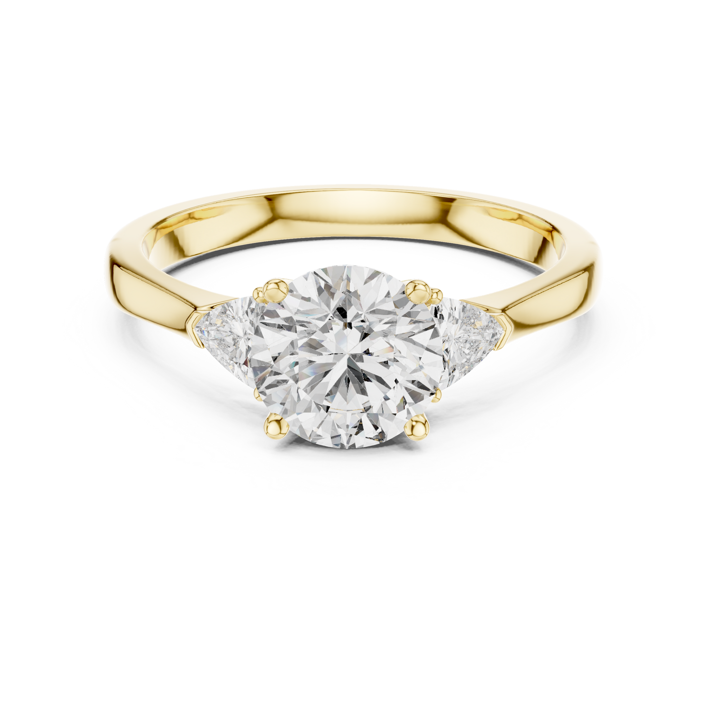 1.00CtClassic Three-Stone Round Lab-Grown Diamond Ring – Timeless Elegance, Modern Brilliance