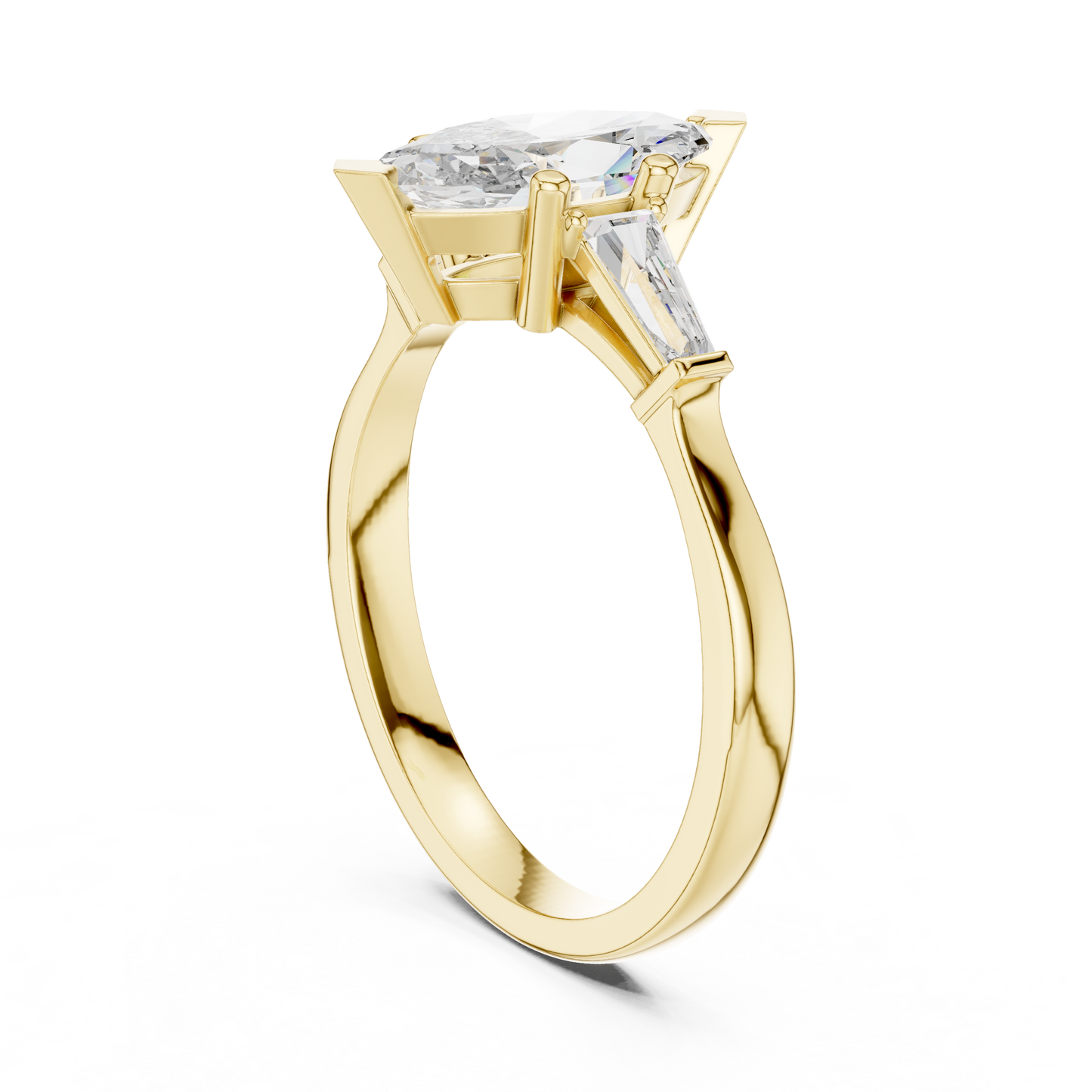 1.00Ct Vintage Inspired Marquise | Brilliant Side Baguettes |  immaculate Ring For Romantic Proposals