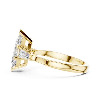 1.00Ct Vintage Inspired Marquise | Brilliant Side Baguettes |  immaculate Ring For Romantic Proposals