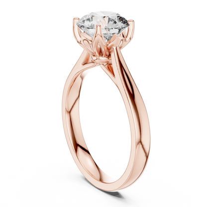 1.50ct Modern Round Brilliant Solitaire Engagement Ring Designed in Silver for Timeless Romantic Proposals