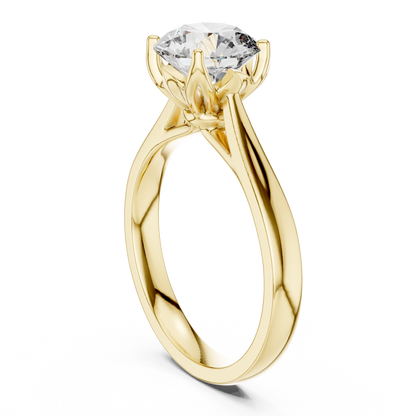 1.50ct Modern Round Brilliant Solitaire Engagement Ring Designed in Silver for Timeless Romantic Proposals