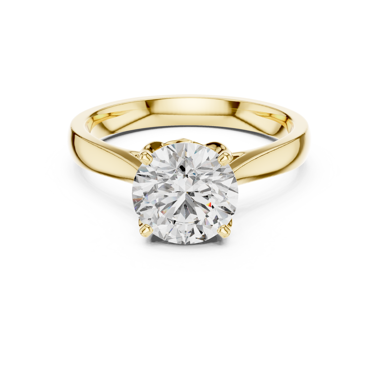 1.50ct Modern Round Brilliant Solitaire Engagement Ring Designed in Silver for Timeless Romantic Proposals