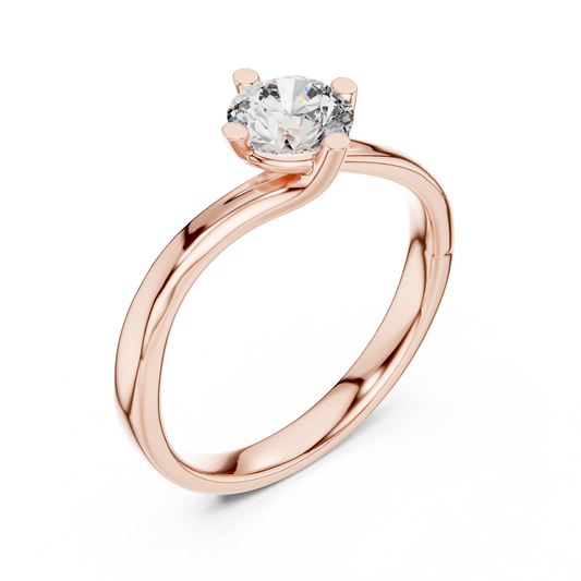 Timeless Solitaire Diamond Ring - Luxury 925 Sterling Silver Engagement Design - Minimal Elegant Forever Love Statement