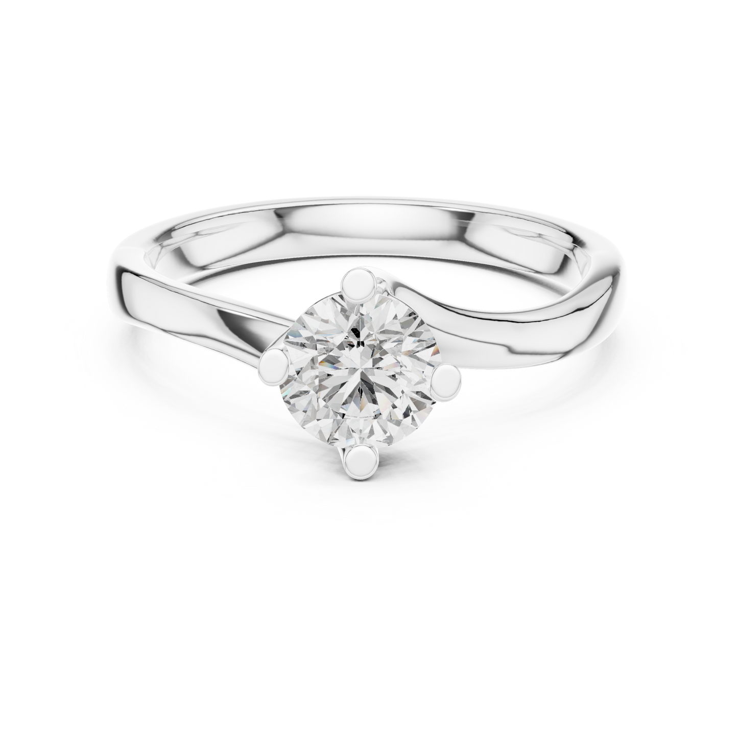 Timeless Solitaire Diamond Ring - Luxury 925 Sterling Silver Engagement Design - Minimal Elegant Forever Love Statement