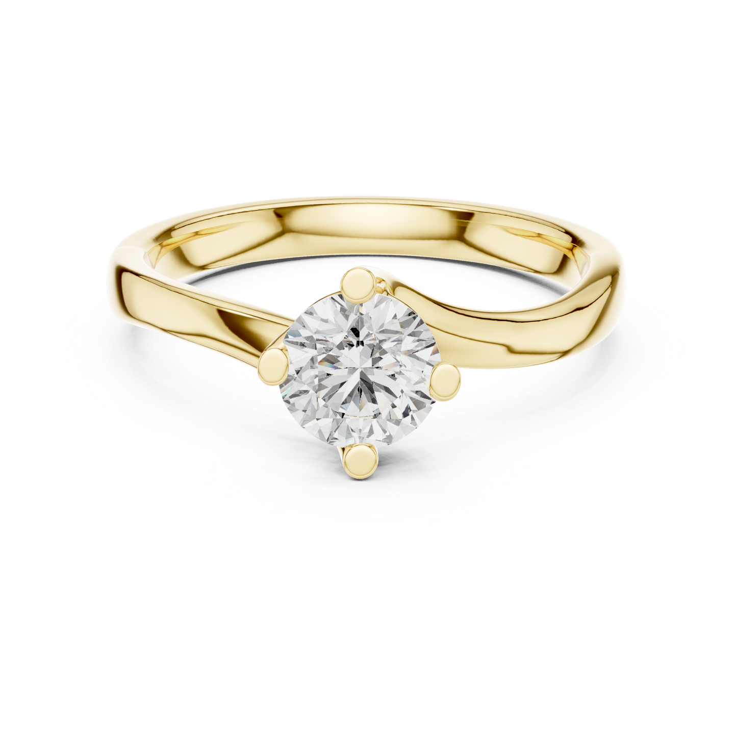 Timeless Solitaire Diamond Ring - Luxury 925 Sterling Silver Engagement Design - Minimal Elegant Forever Love Statement