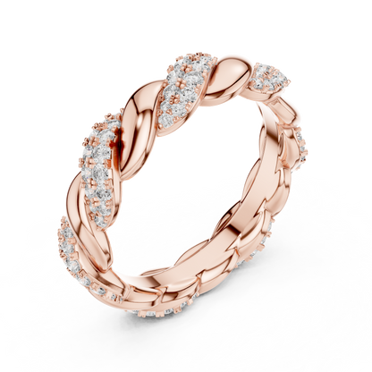 Twisted Silver Design , Dainty Stacking Style Ring , Anniversary Gift for Her, Unique Bridal Jewelry