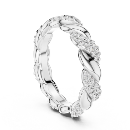 Twisted Silver Design , Dainty Stacking Style Ring , Anniversary Gift for Her, Unique Bridal Jewelry