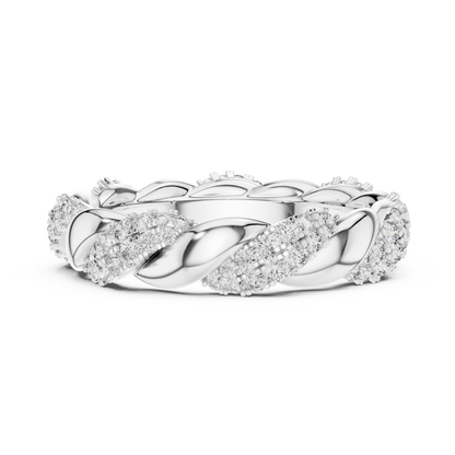 Twisted Silver Design , Dainty Stacking Style Ring , Anniversary Gift for Her, Unique Bridal Jewelry
