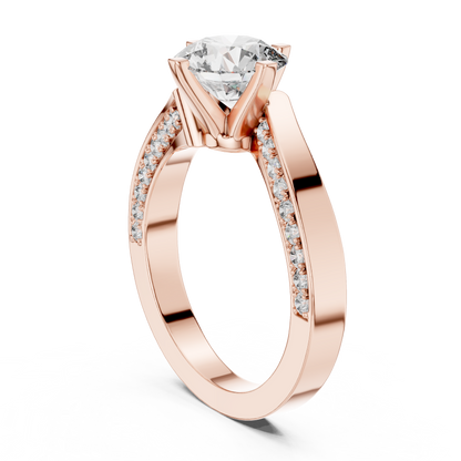 1.5Ct Modern Solitaire Sparkle Ring | Unique Gold Proposal Piece | USA Trending Proposal Jewelry