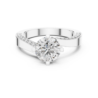 1.5Ct Modern Solitaire Sparkle Ring | Unique Gold Proposal Piece | USA Trending Proposal Jewelry